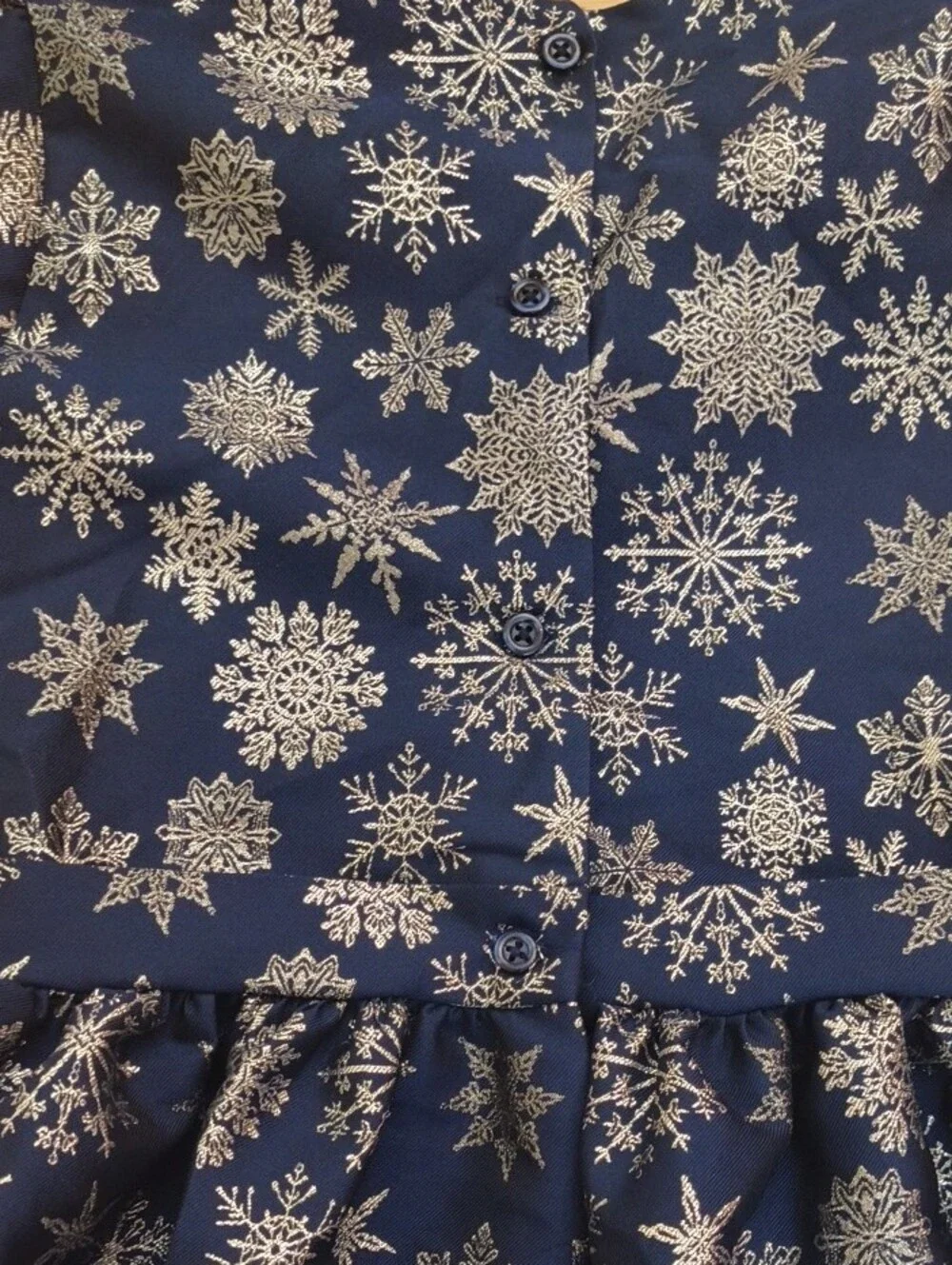 Gymboree Sleeveless Navy & Silver Snowflake Holiday Dress Size 10 NWOT